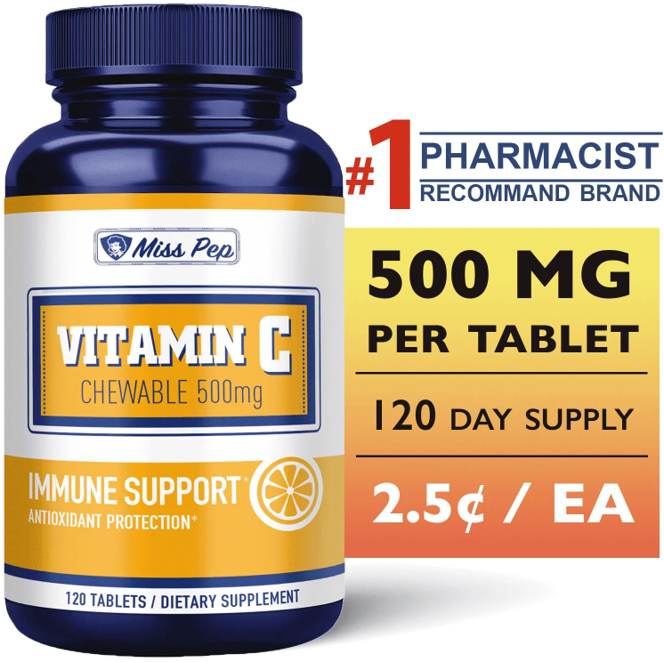 Miss Pep 120ct Ascorbic Acid Vitamin C