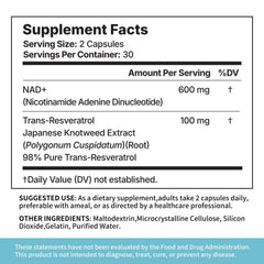 Miss Pep NAD Supplement for Men,Liposomal NAD+ NMN Alternative Supports Cell Health, Slows Aging, Helps Focus, and Promotes NAD+ Production - 60 Capsule