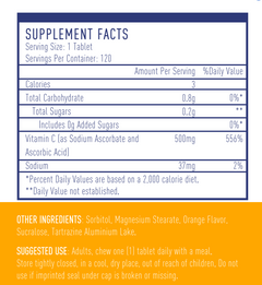 Misspep 120ct Ascorbic Acid Vitamin C