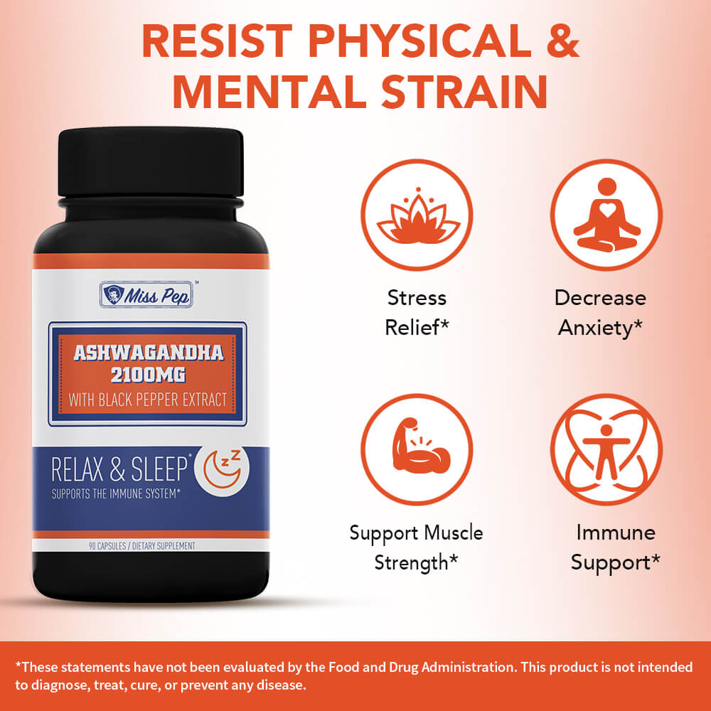 Misspep 2100 mg Ashwagandha for Stress Relief/Anxiety