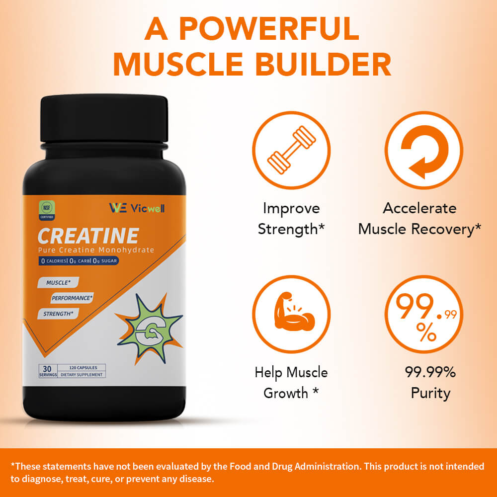 Vicwell 2800mg Creatine Monohydrate Capsules