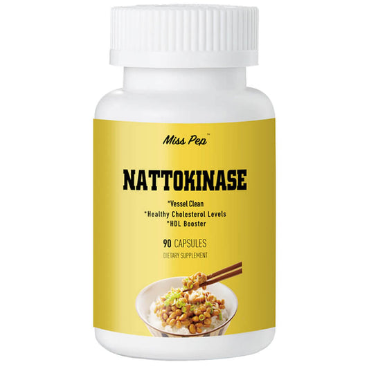 Misspep Nattokinase Supplement 4000 FU Per Serving Vessel Clean and HDL Booster, 90 Capsules