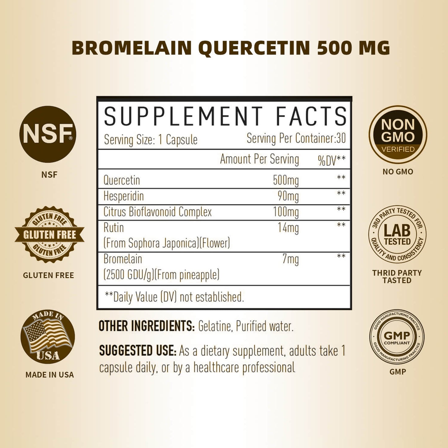Misspep Quercetin with Bromelain Supplement for Immune Support