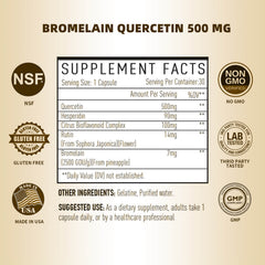 Misspep Quercetin with Bromelain Supplement for Immune Support