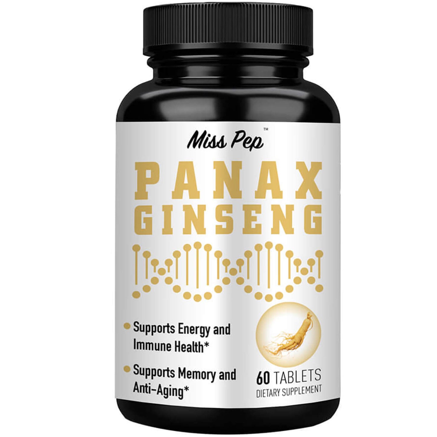 Misspep Panax Ginseng Extract 300 mg for Immune System, 60 Capsules