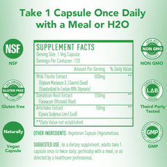 Misspep Liver Detox Milk Thistle Extract 500 mg with Artichoke Extract for Healthy Liver