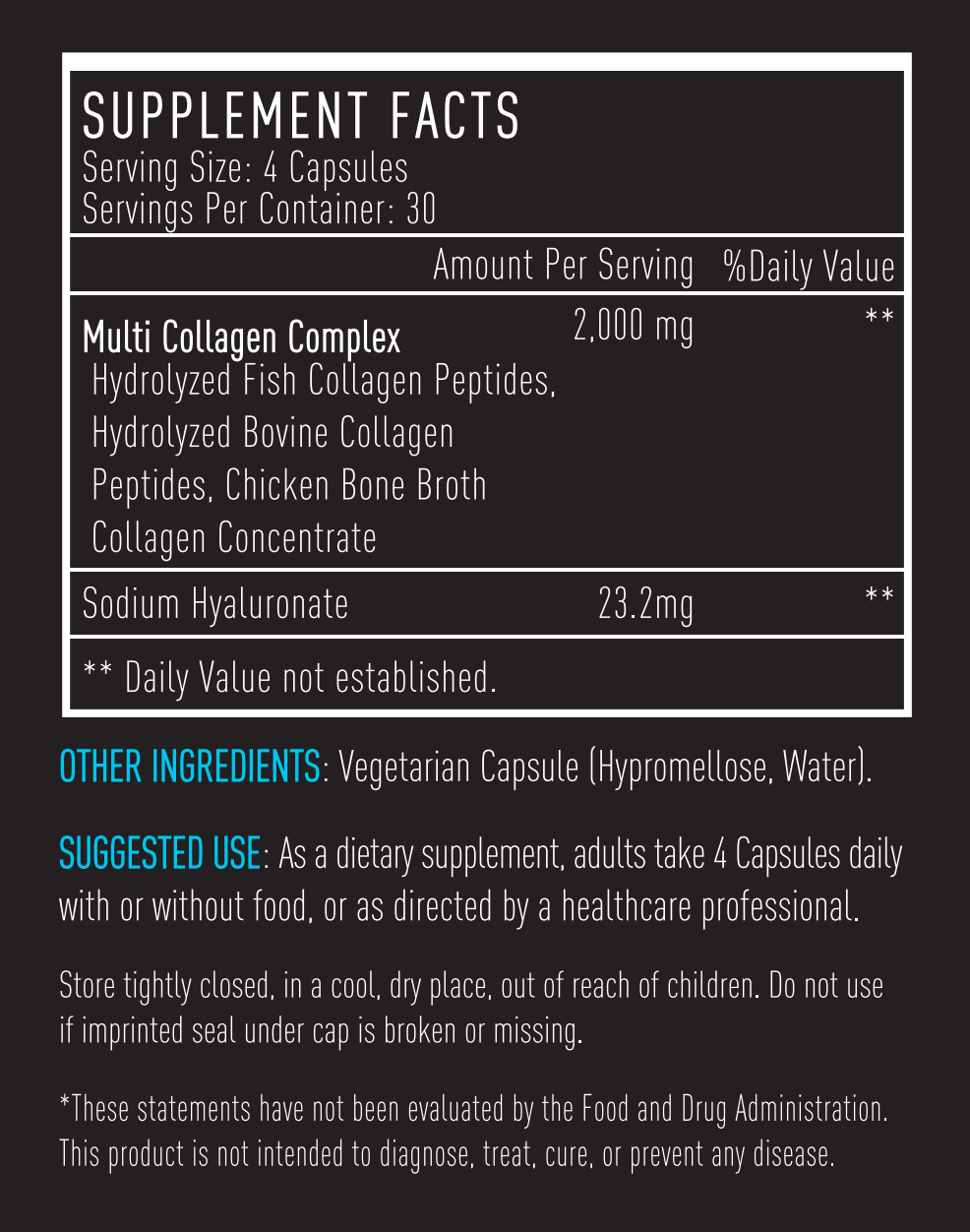Healguardian Multi-Collagen Peptides Capsule Supplement