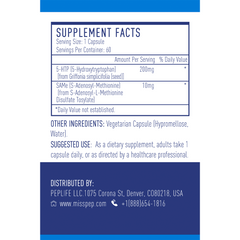 Miss Pep 5-HTP Veg Capsule Supplement