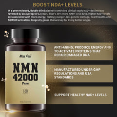 Misspep NMN Anti-Aging 42000 Capsules (99.99% in Purity)