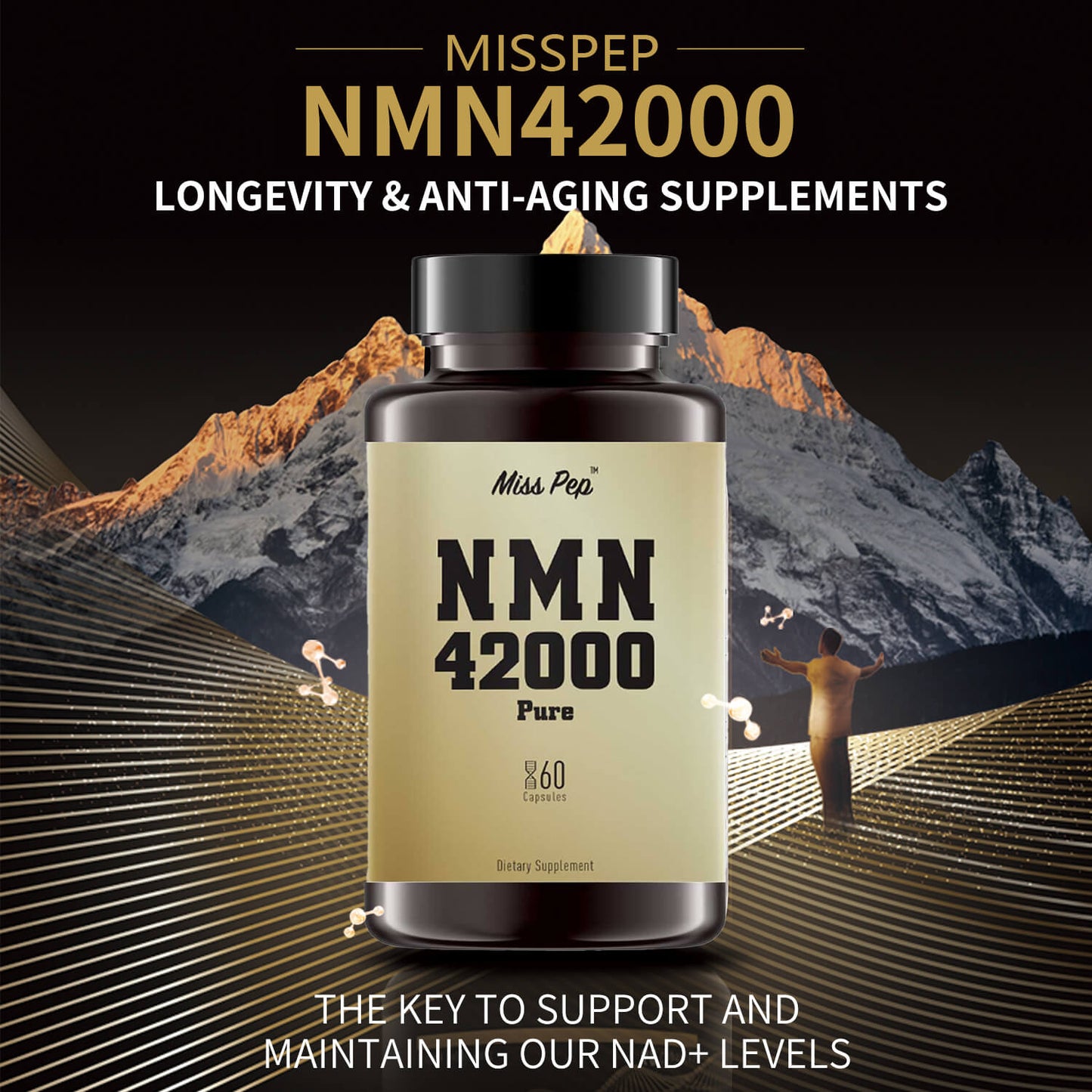 Misspep NMN Anti-Aging 42000 Capsules (99.99% in Purity)