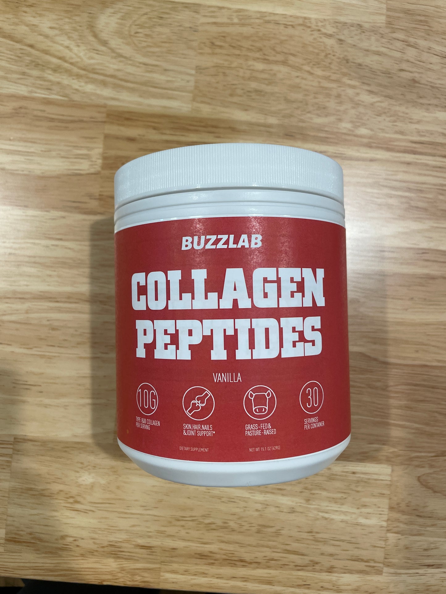 BUZZLAB Collagen Powder Supplement - Vanilla