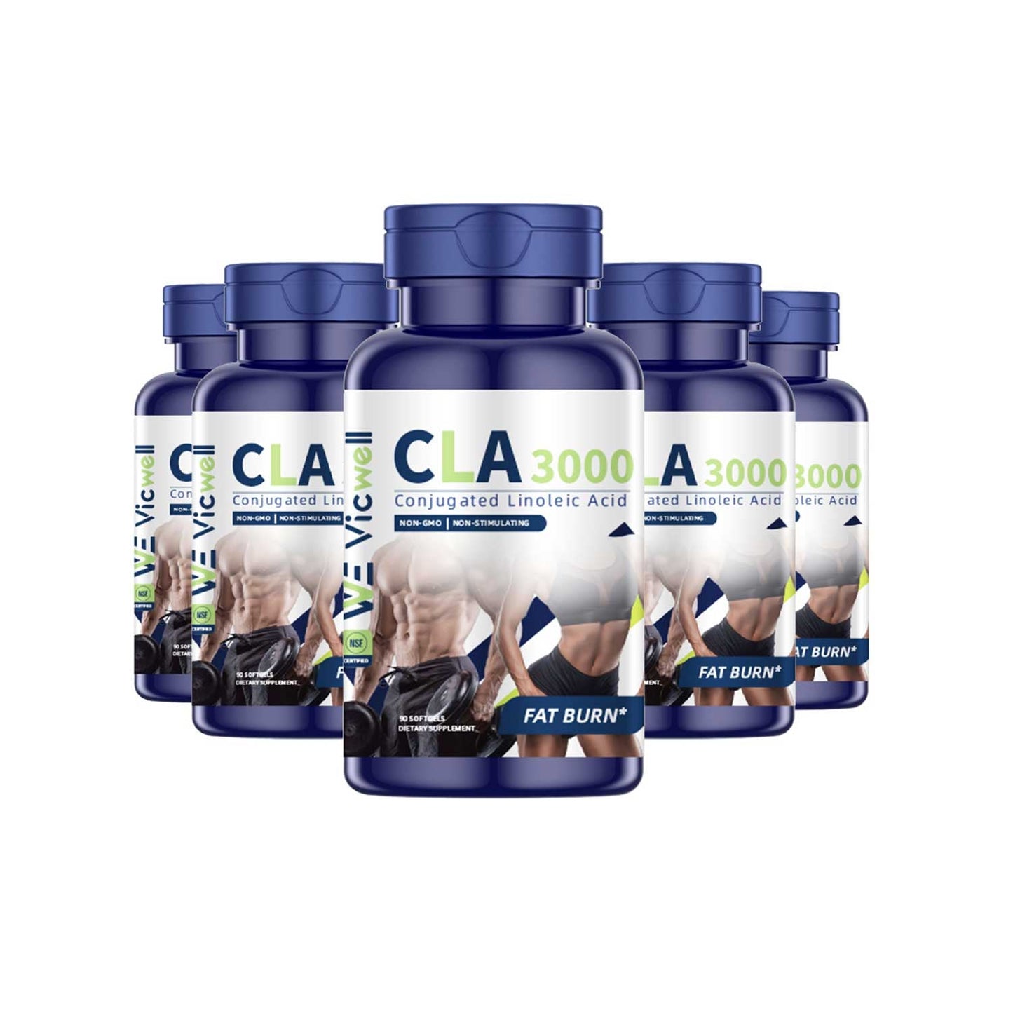 Vicwell CLA 3000 Weight Loss Supplement Fat Burner Softgels