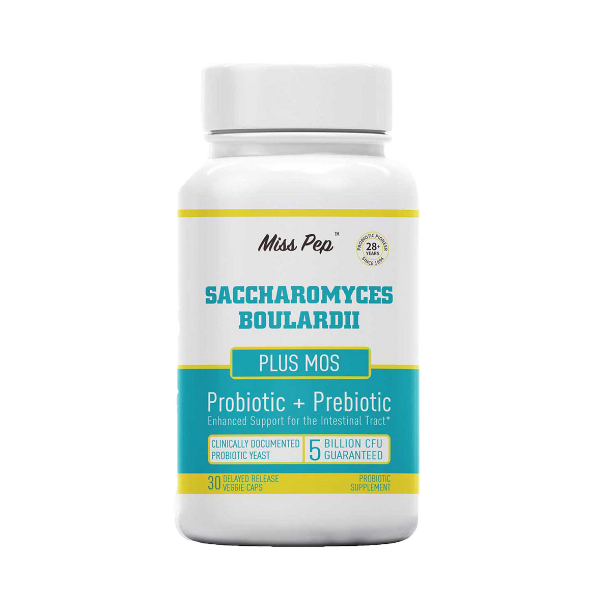 Miss Pep Saccharomyces Boulardii 5 Billion CFU Plus MOS Yeast Fraction- Probioticss & Prebiotic Supplement