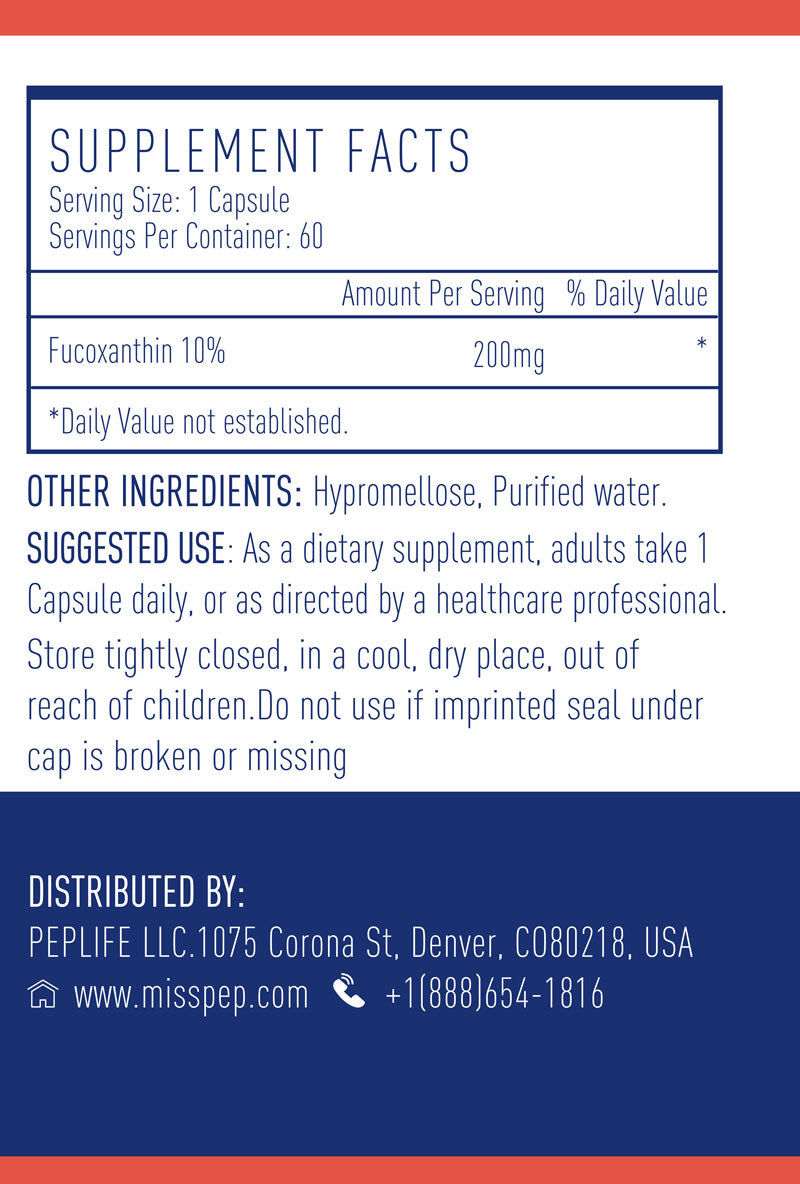 Fucoxanthin ingredient