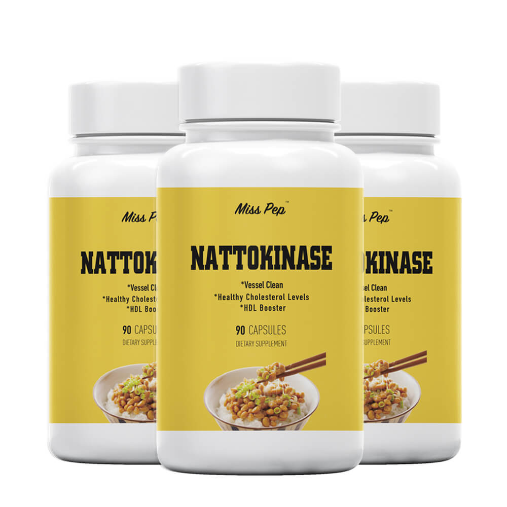 Misspep Nattokinase Supplement 4000 FU Per Serving Vessel Clean and HDL Booster, 90 Capsules