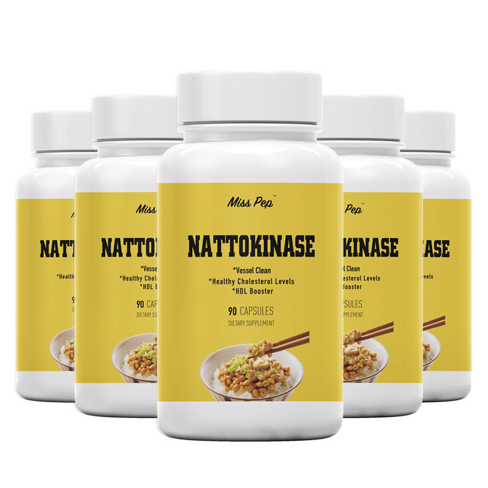 Misspep Nattokinase Supplement 4000 FU Per Serving Vessel Clean and HDL Booster, 90 Capsules