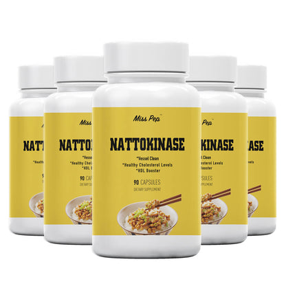 Misspep Nattokinase Supplement 4000 FU Per Serving Vessel Clean and HDL Booster, 90 Capsules